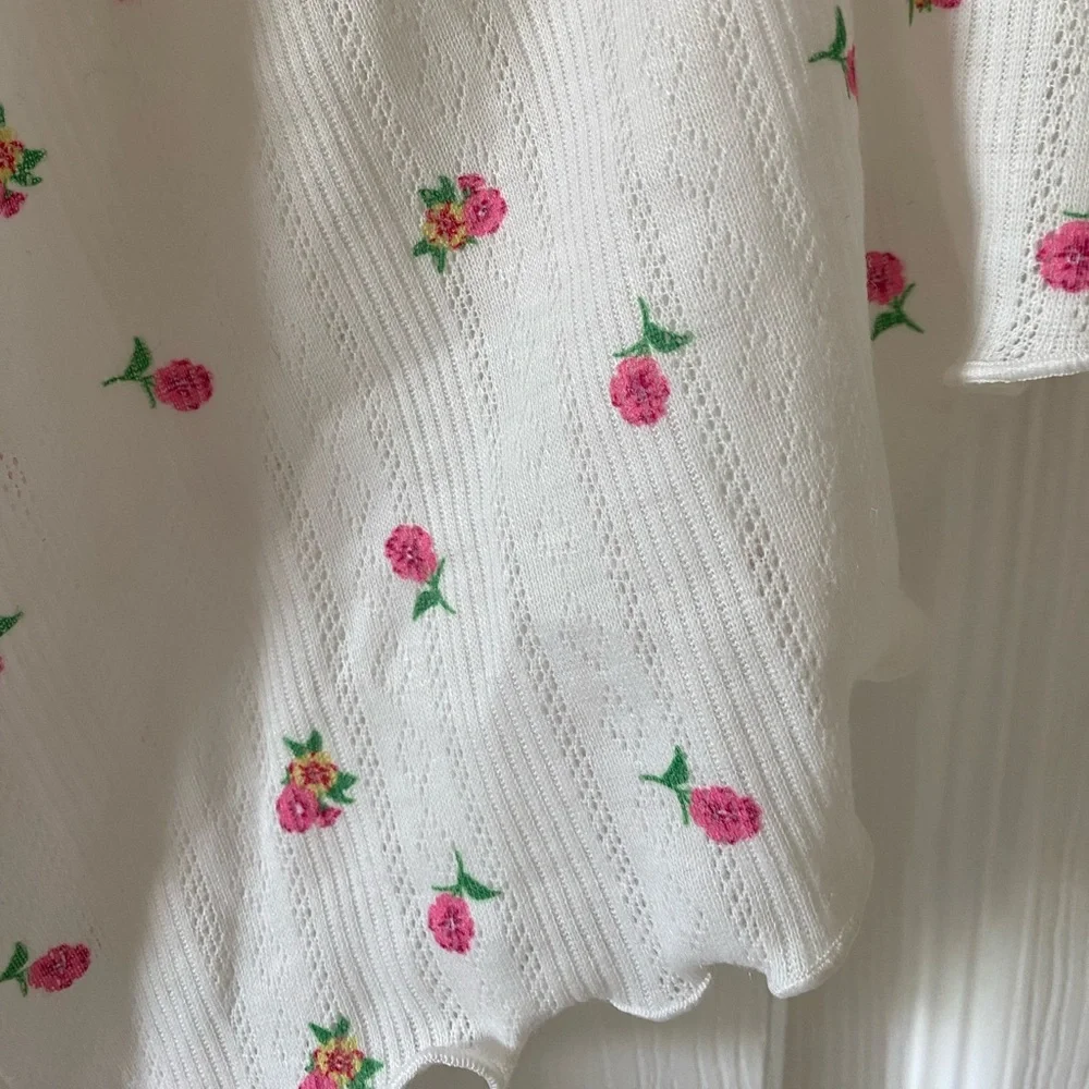 NWT Victoria’s Secret For Love & Lemons Blossom Pointelle Lounge Shorts, Medium - Picture 7 of 9
